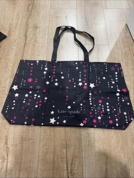 kate spade Handbags - kate spade Black Tote with Pink and White Star Print